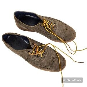 Cole Haan Mens Nubuck Wingtip Rubber Sole Casual Sneakers Size 10M